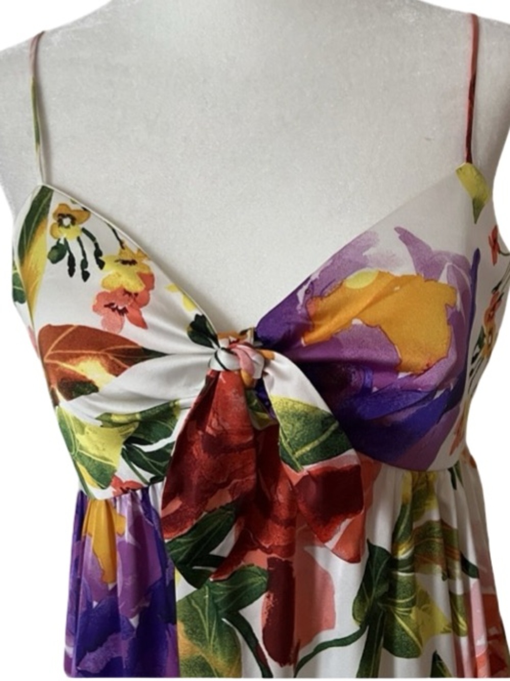 🌸🌻🌷🌺🪻THE PERFECT DRESS London Times Floral Multicolor Satin cocktail dress guest - Picture 2 of 15